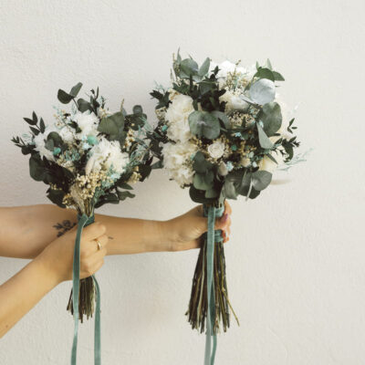 Réplica de ramo de novia personalizada con flores preservadas